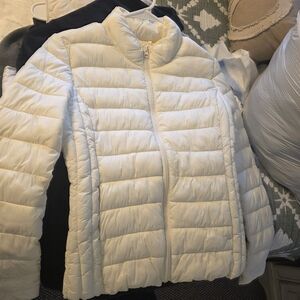 Love Tree Cream Puffer Jacket